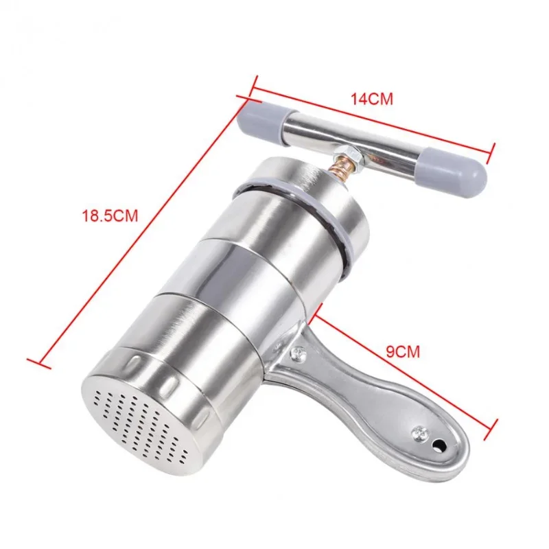 1PC domowa ręczna maszyna do robienia makaronu ze stali nierdzewnej nacisk dłoni maszyna do makaronu urządzenie do gotowania makaronu z 5 modelami 6 1PC domowa ręczna maszyna do robienia makaronu ze stali nierdzewnej nacisk dłoni maszyna do makaronu urządzenie do gotowania makaronu z 5 modelami - Image 6