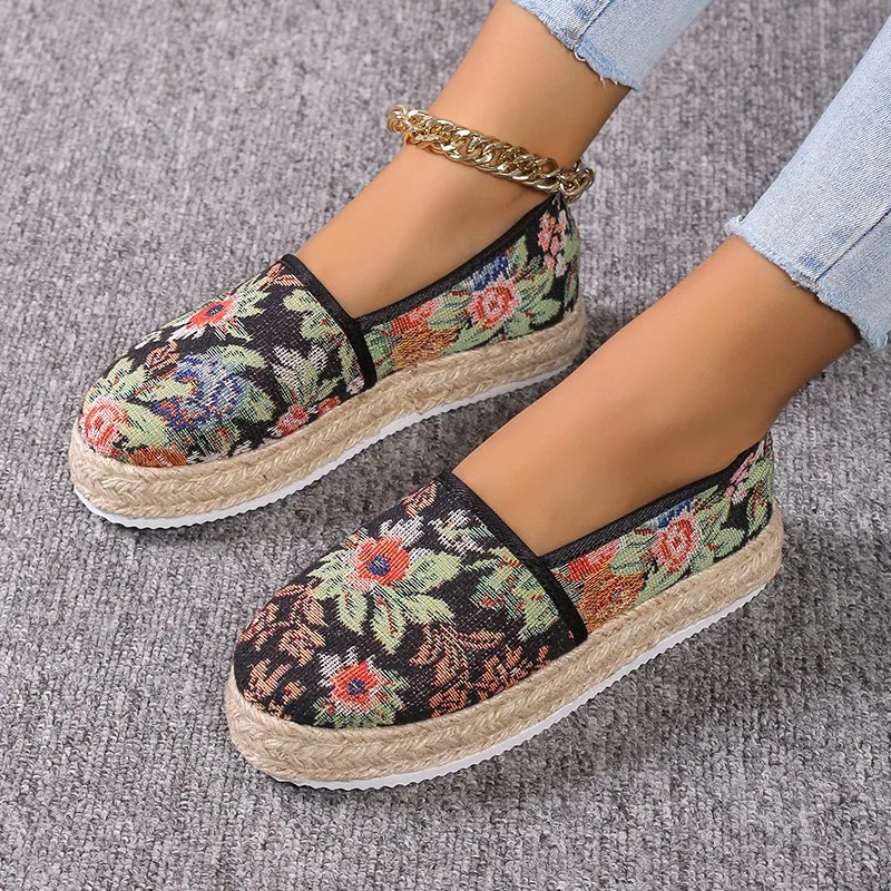 

Shoes for Women 2023 Flats Platform Loafers Espadrilles Flowers Casual Comfortable Sports Sneakers Woman Barefoot Free Shipping