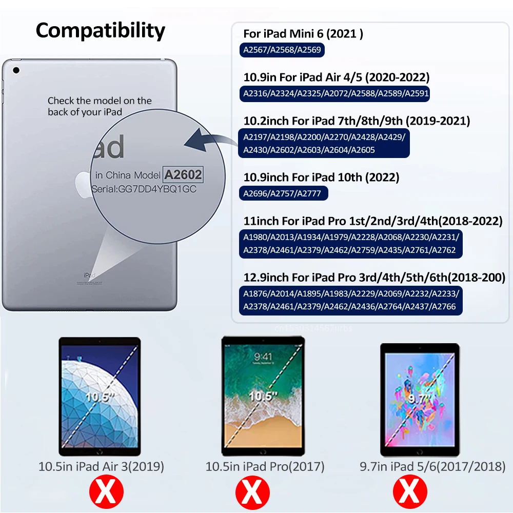 Capa à Prova de Choque para Ipad Capa para Ipad Pro 11 12 10th 10.2 9th 8th 7th Generation 10.9 Air Mini 2023 2023 - Imagem 5