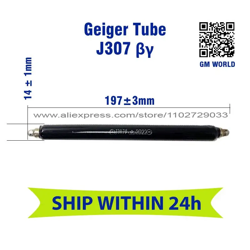 J308 high sensitivity Geiger tube use for Geiger counter professional nuclear radiation detection sensor j308 gm tube 3