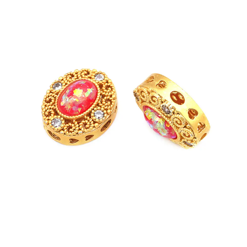 Pulseras de Cuentas Nepalesas Vintage Estilo 5PCS Brasso Dorado Mate Accesorios DIY para Hacer Joyería - details 26