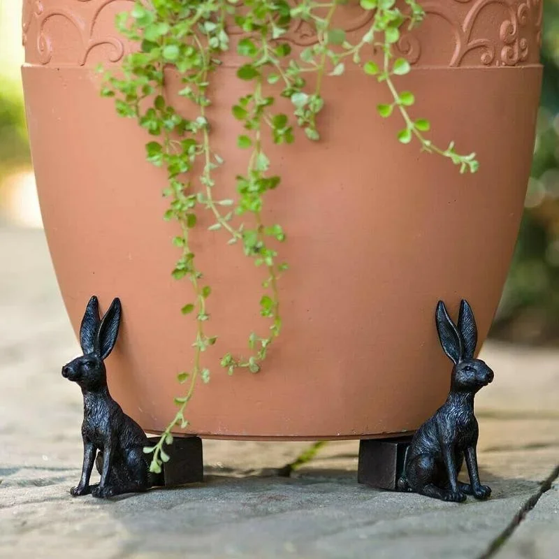 Tier Blumentopf Fuß Blumentopf Unterstützung Harz Handwerk Dekoration 3er Set Outdoor Statue Garten Topf Pflanzer Füße Pflanzer Unterstützung – Detail 3