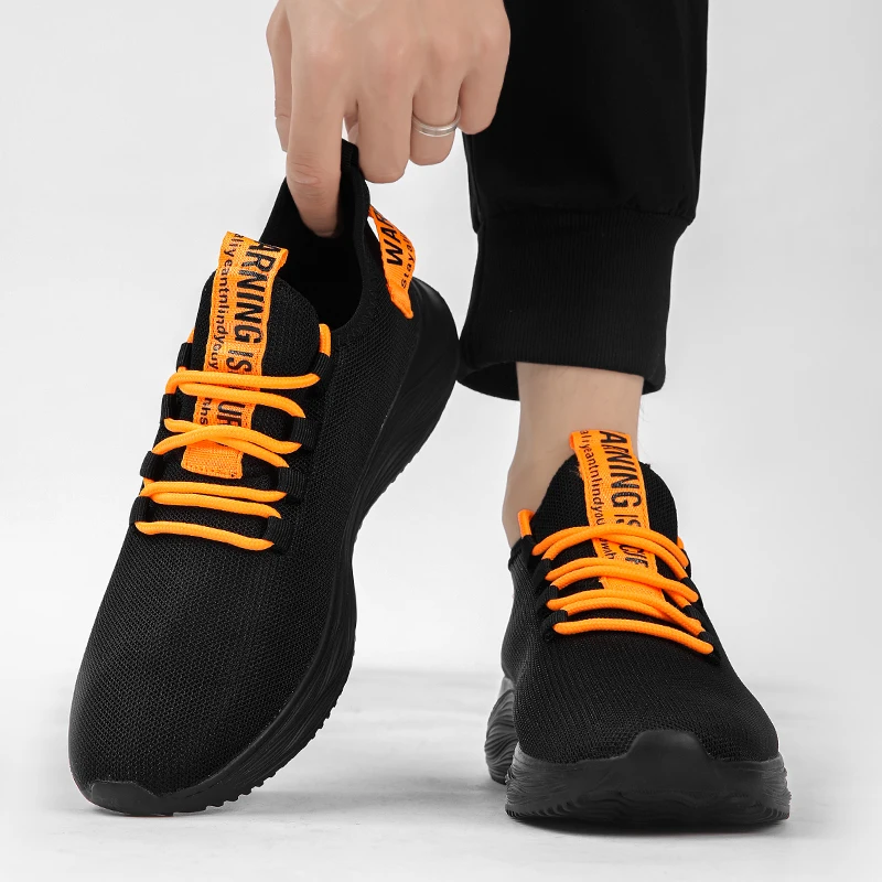 Women Men Sneakers Summer Outdoor Casual Shoes Breathable Training Running Shoes Cushioned Mesh Lace Up Plus Size 36-46