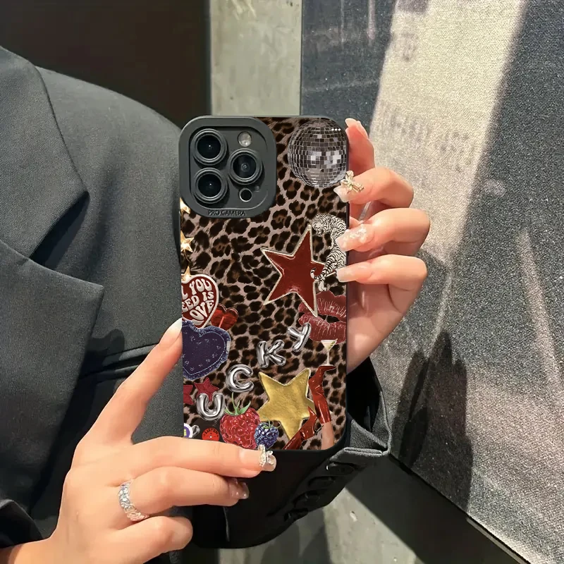 Cheetah Vintage Leopard Star Design Phone Case Cover