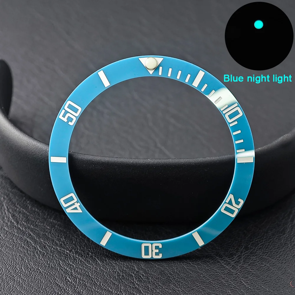 Men's Watch Replacement Bezel Insert with Tilted Ceramic and Carbon Fiber Texture