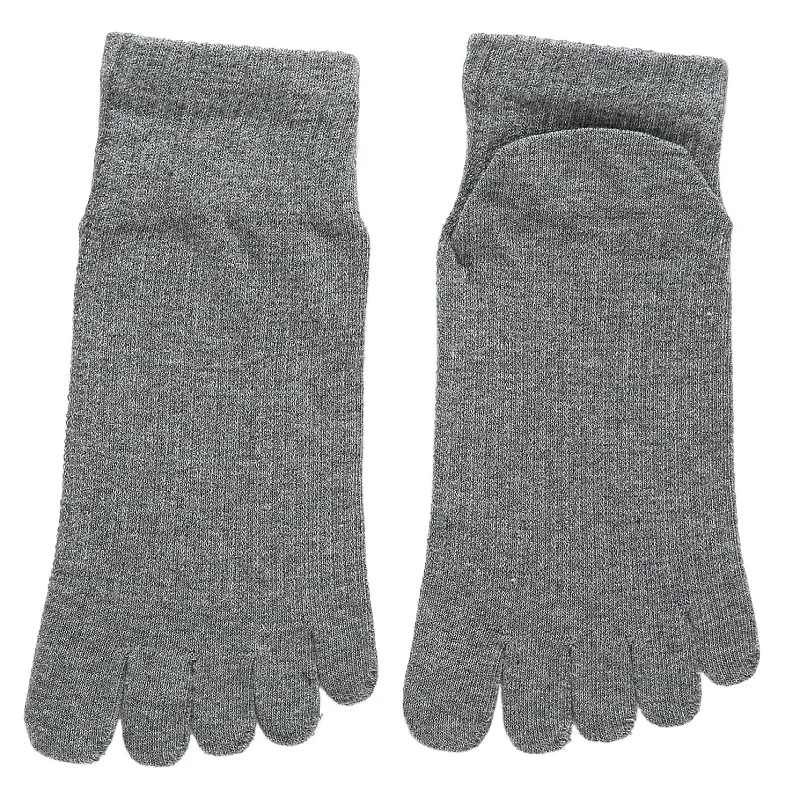 5 Pairs Low Tube Solid Cotton Socks for Men Women 5 Finger Ankle Sock Japanese Style Simple Black White Casual Socks with Toes