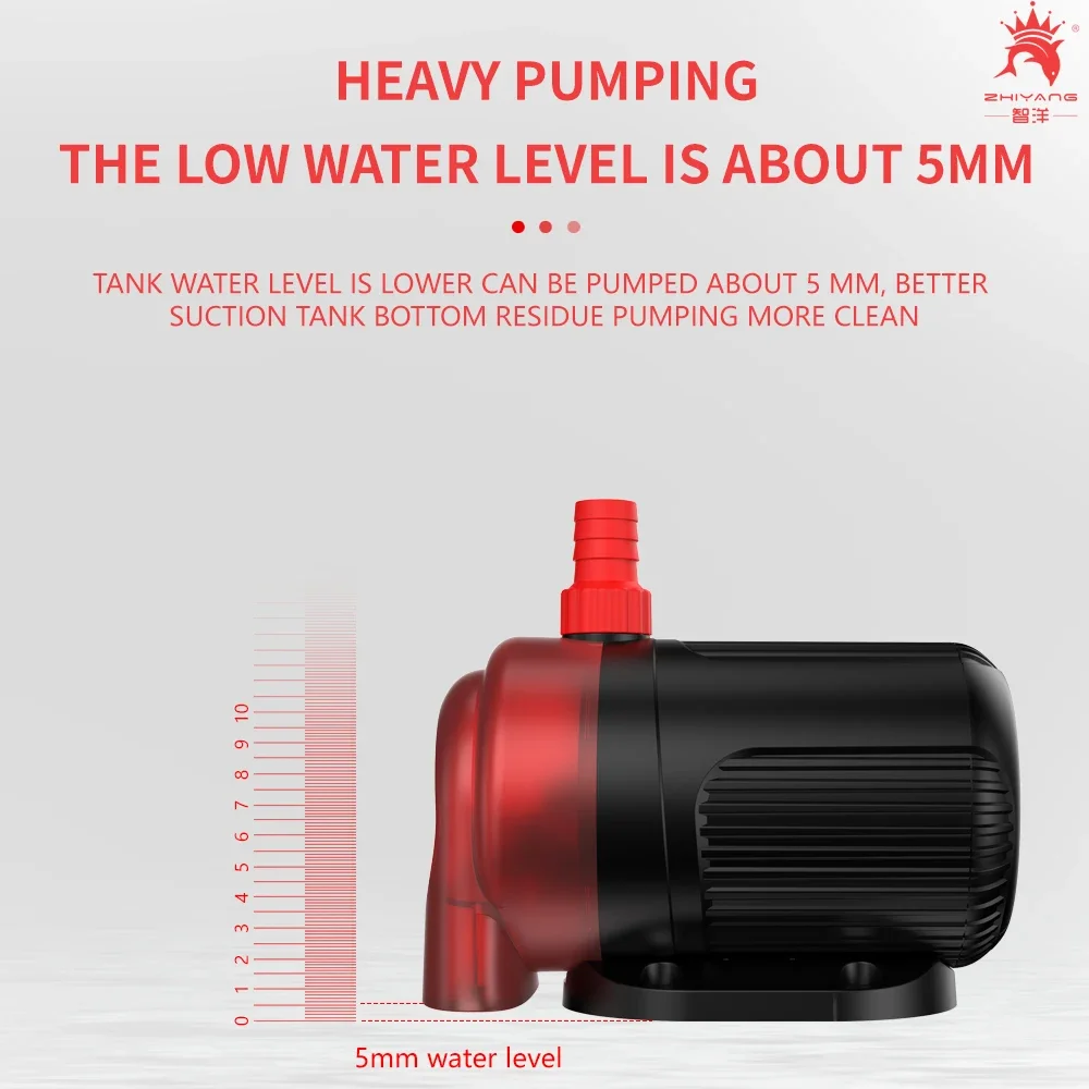 Water Pump Aquarium Water Pump Fish Tank Pump 110V 220V Low Water Pump Bottom Suction Fish Tank Pump Aquarium Circulation Ceramic Shaft Ultra Quiet Water Flow Adjustable