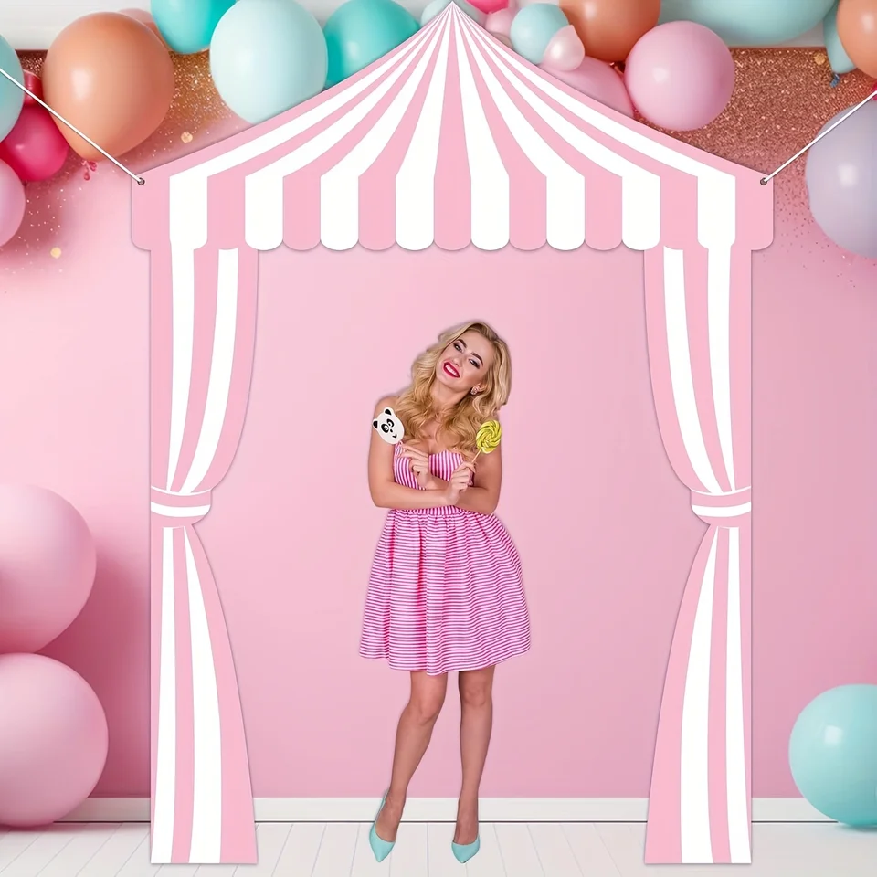 20 Cartelli Direzionali Rosa Per Feste A Tema Circo E Carnevale – Segnaletica In Cartoncino Per Compleanni, Baby Shower, Decorazioni - 5
