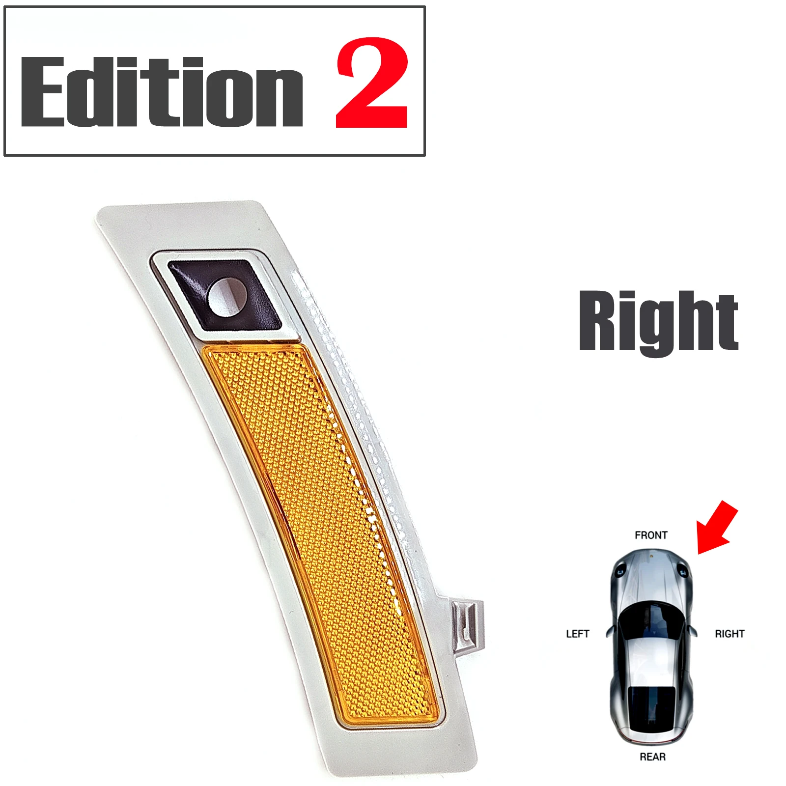 Fit 10-13 BMW X5 E70LCI 35d 35i 50i xDrive SAV Front light Side Marker Reflector