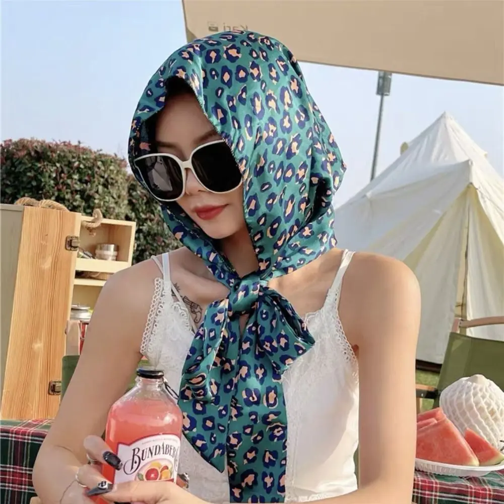 

Simulation Silk Muslim Baotou Hat Scarf Fashion Sunscreen Turban Cap Soft Women Hijab Cap Headscarf Islamic Hat