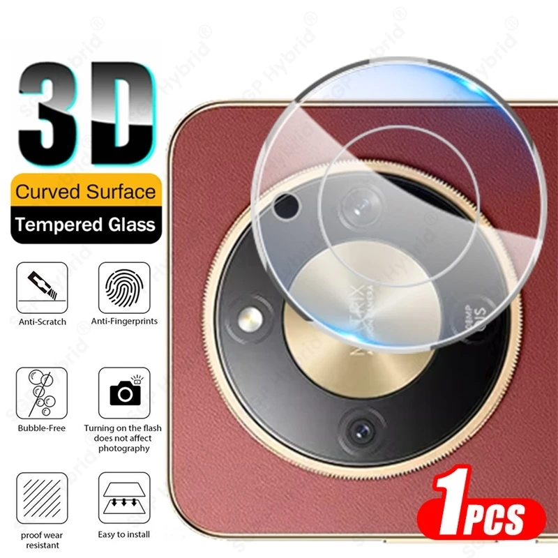 Clear 3D Crystal Tempered Glass Curved Camera Lens Protector Case (3-Pack)