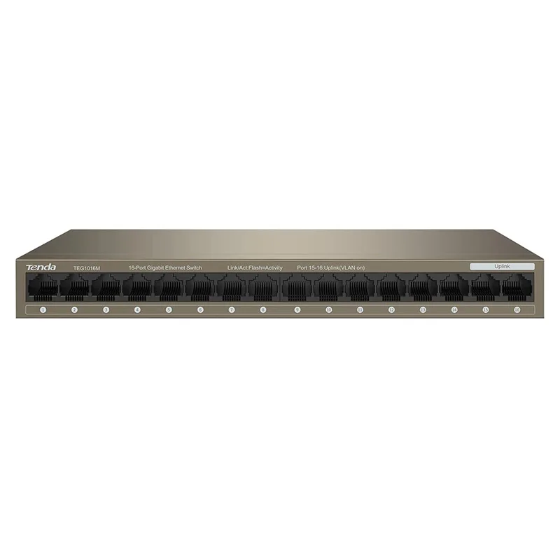 Tenda-switch Gigabit Ethernet 16 Portas 2000mbps Rede de Alta Velocidade Casa e Negócios Preferred For Router Teg1016m