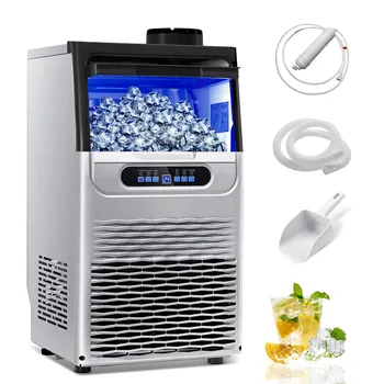 Commercial 100LBS/24H Stainless Steel, Catering‌ Ice Maker Machine 1