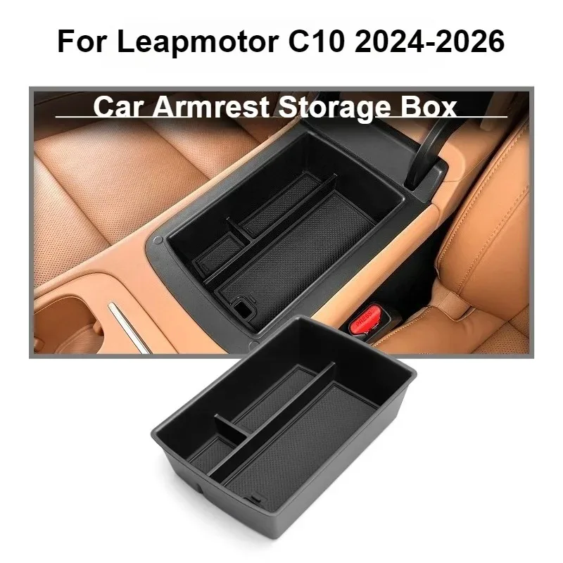 Für Leapmotor C10 2024-2026 Mittelkonsole Untere Aufbewahrungsbox Auto-Armlehnen-Organizer Ablagefach Auto-Innenausstattung Zubehör – Detail 5