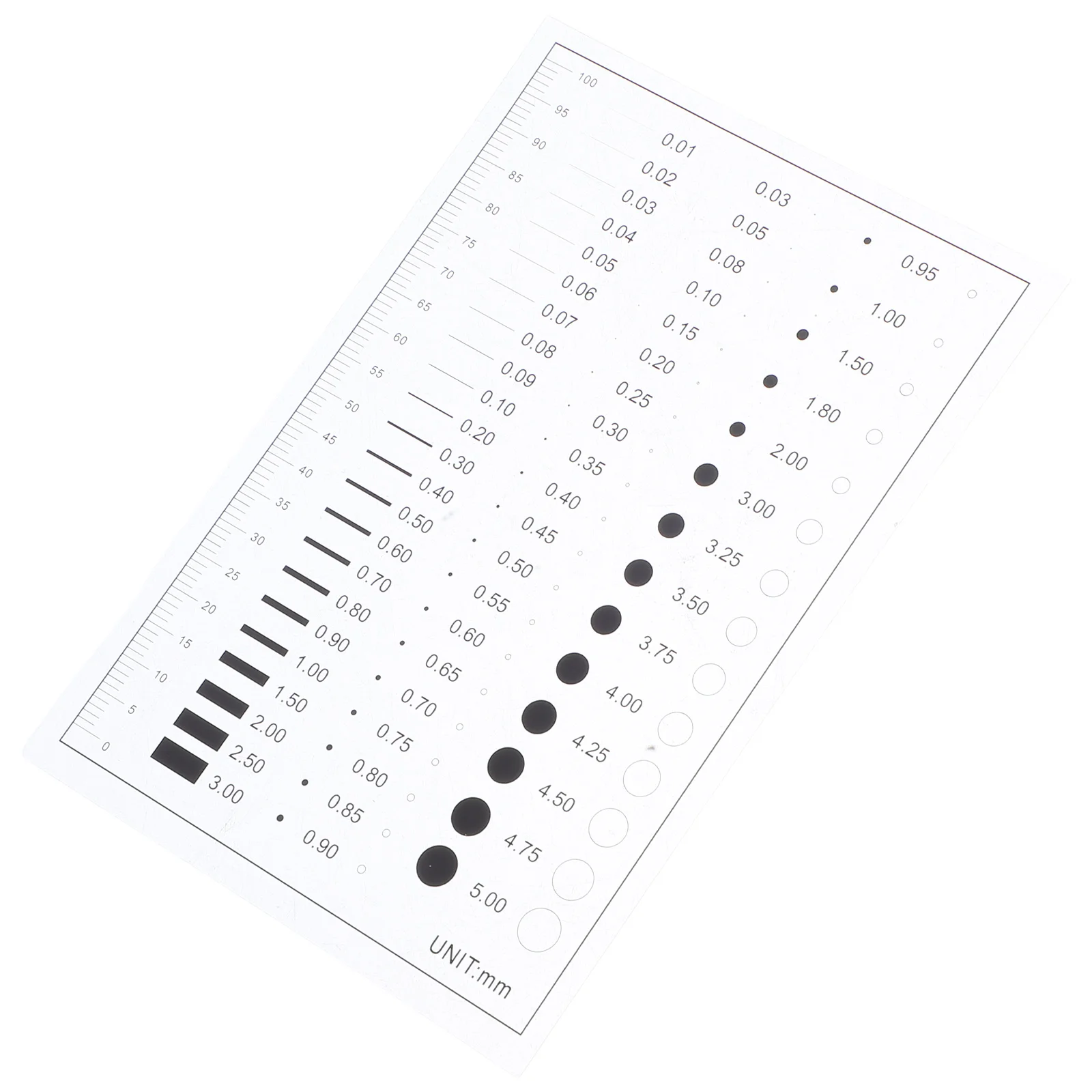 Scratch Width Ruler High Precision Line Defects Measure Estimation Chart Tool Measuring Gauge