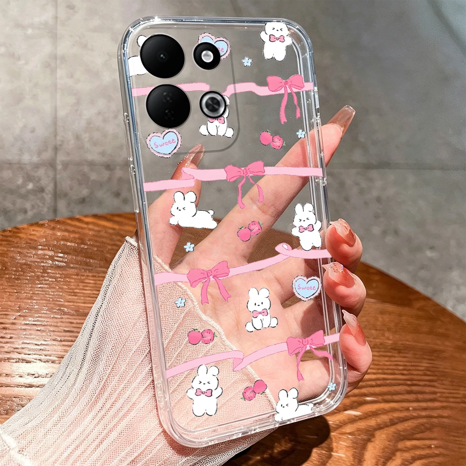 Yellow Duck Bear Durable Anti-Fall Silicone Transparent Bumper Case - New Style Simple Design
