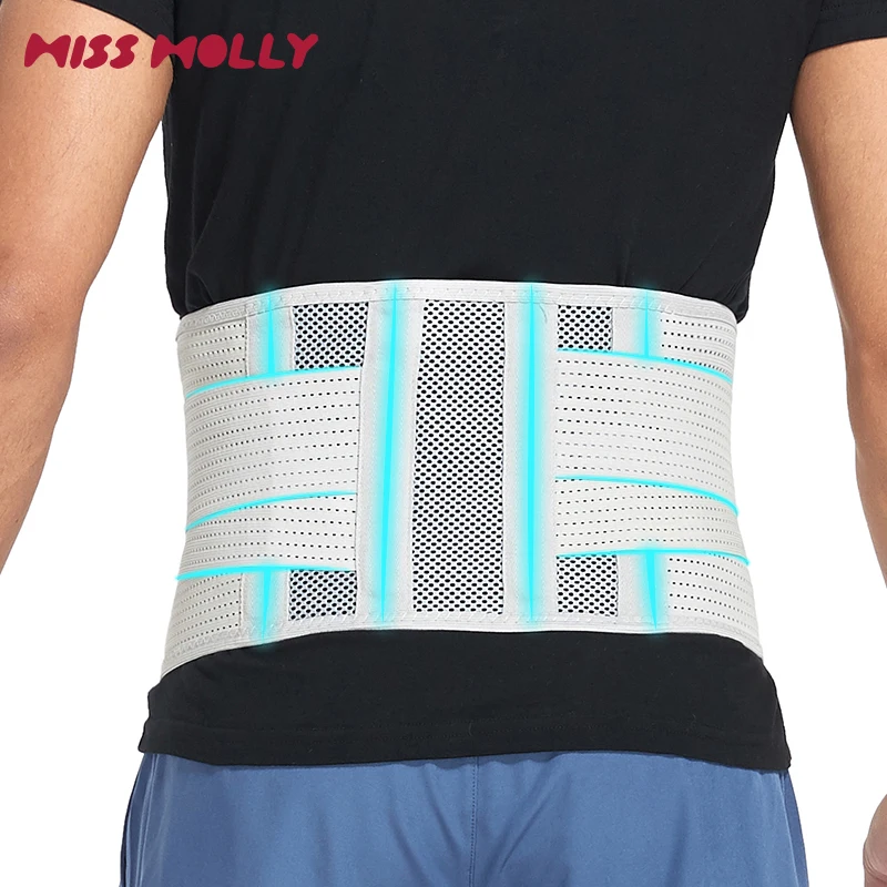 Back Support Brace Back Brace With 7 Metal Stays - Breathable Lumbar ...