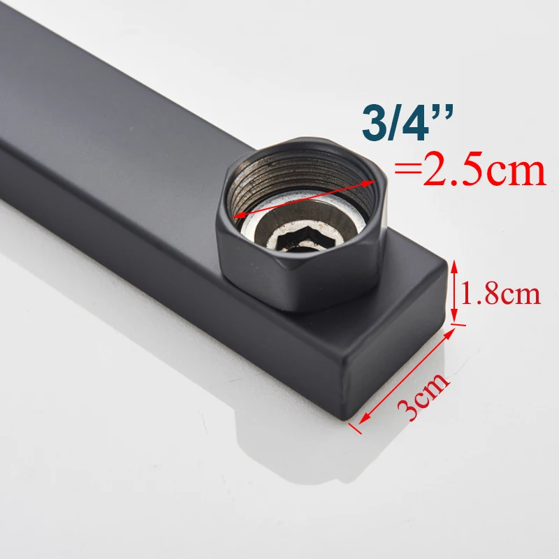 Multiple Colour Square Shower Faucet Extension Tube 90cm Length Side Interface and The Following Interface Two Options