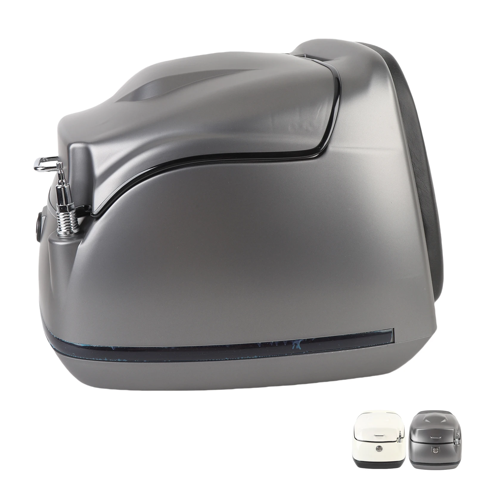 Motorcycle Top Box Motorcycle Luggage Trunk Wear Resisting ABS Waterproofing 38L Large Capacity with Key Lock for Helmet Gloves