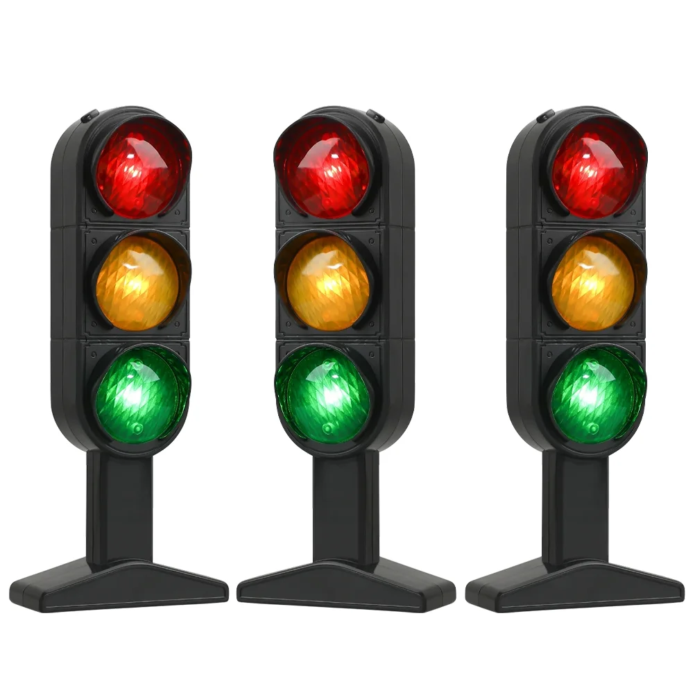 

3 Pcs Puzzle Traffic Light Toddler Mini Toys Kids Gifts Plastic Crosswalk Signal