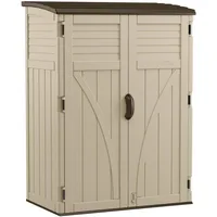 Cubic Feet Vertical Storage Shed with Durable Plastic Construction, Multiple Wall Panels and Ample Space for Outdoor Storage 1