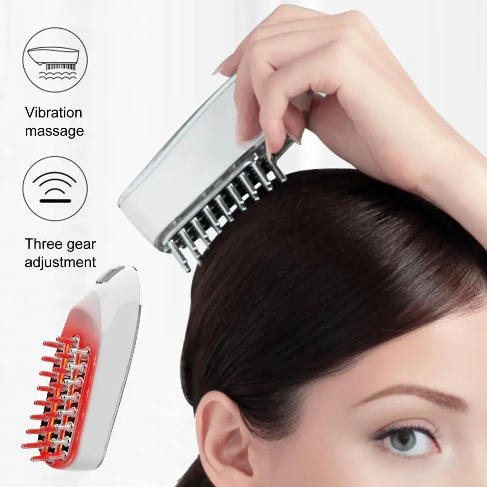 Scalp Massager Brush Microcurrent Electric Scalp Massage Head Scratcher Hair Oil Applicator Multi-Functional Care Comb