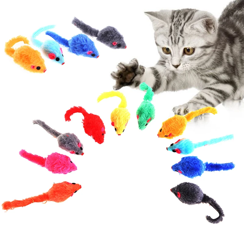 

Furry Plush Cat Toy, Soft, Monochromatic, Interactive Mice, Mouse Toys for Funny Kitten, Pet Playing, Scratch Training,