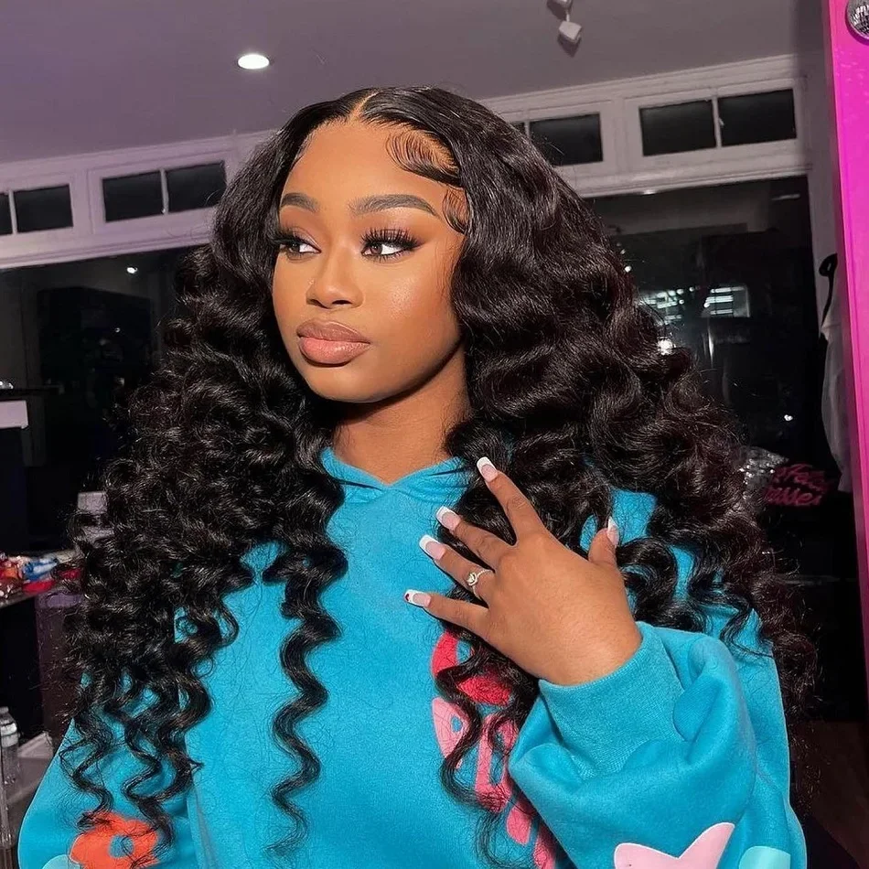 HD 13x6 Lose Naturwelle Lace Front Echthaarperücken 250 % Transparent 30 36 Zoll 13x4 360 Full Deep Water Wave Lace Frontal Perücken – Detail 25