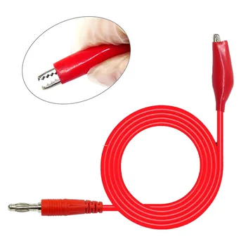 4mm Alligator Cilp To Banana Plug Test Cable Lead Connector Dual Tester Probe Crocodile Clip For Multimeter Measure Tool 2