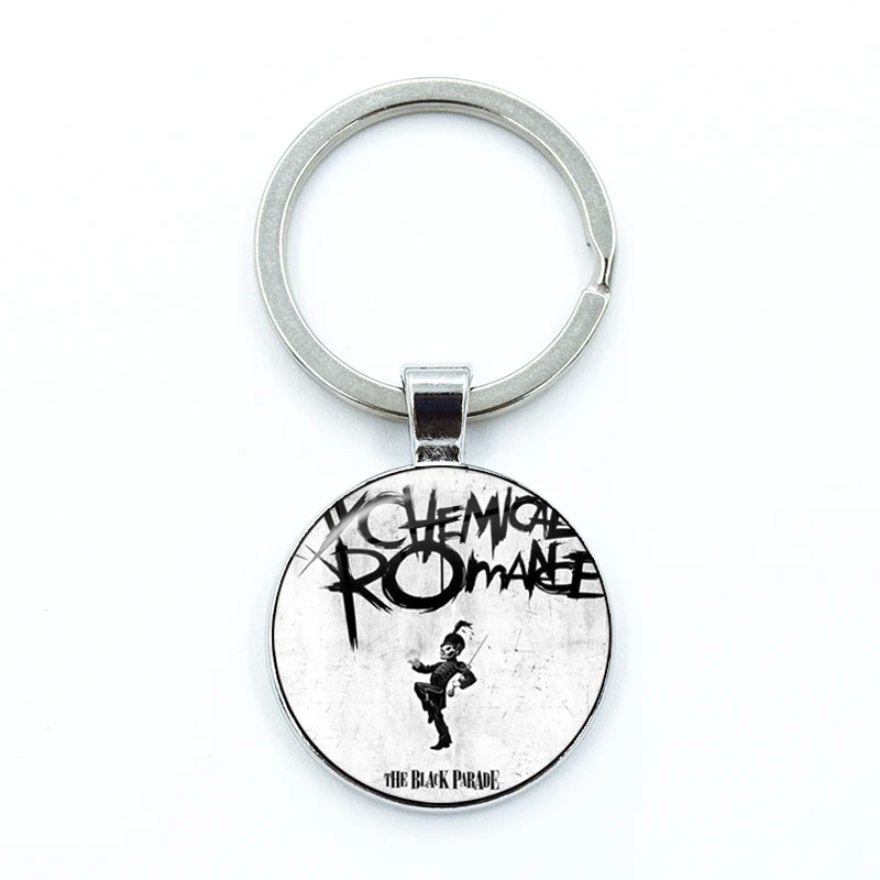 My Chemical Romance Punk Glass Pendant Keychain Souvenir