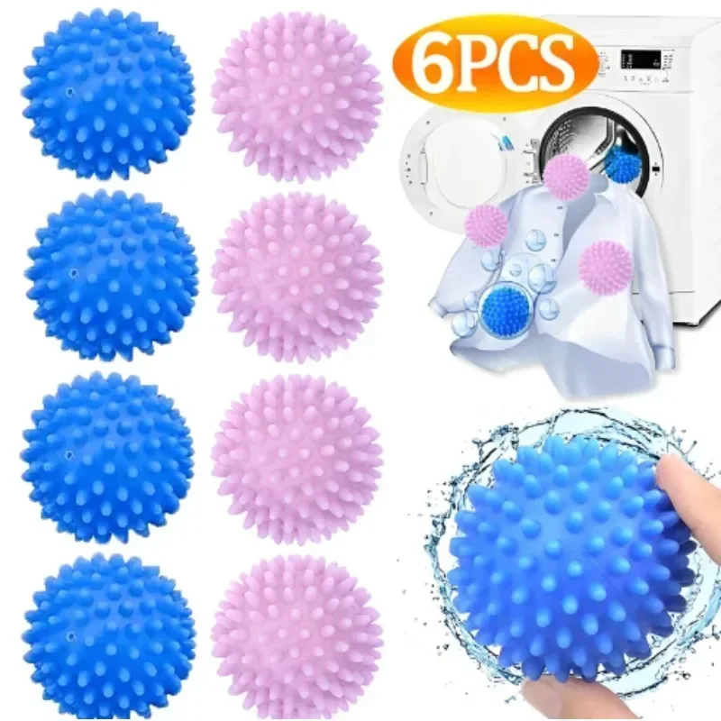 Laundry Ball Anti-Winding Drying Cleaning Reusable 6/1Pcs Household Washing Machine Clothes Softener