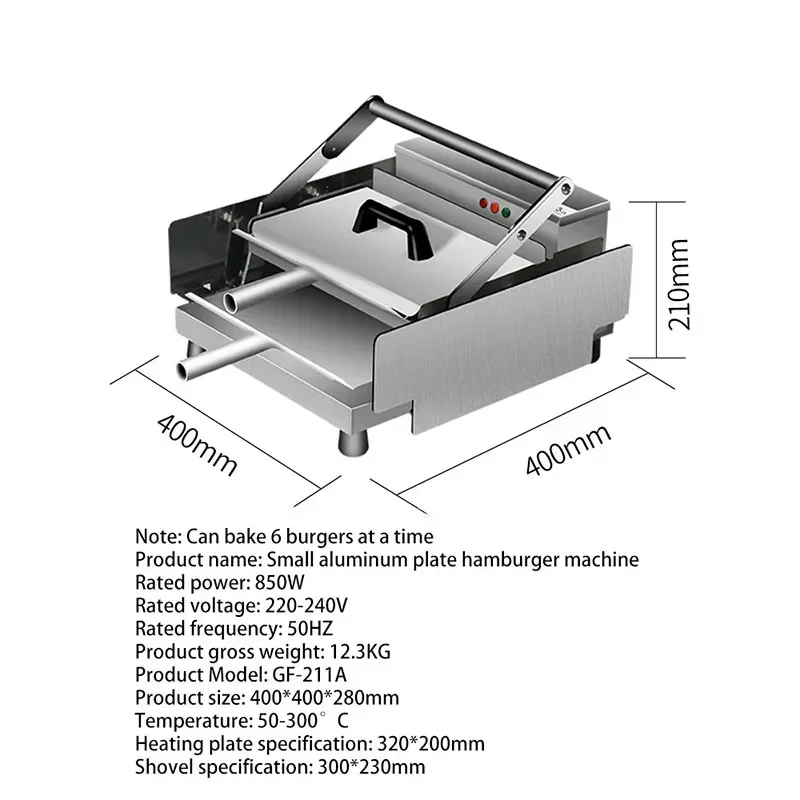 New Hamburger Machine small bread embryo heating machine baking bag baking machine automatic hamburger equipment