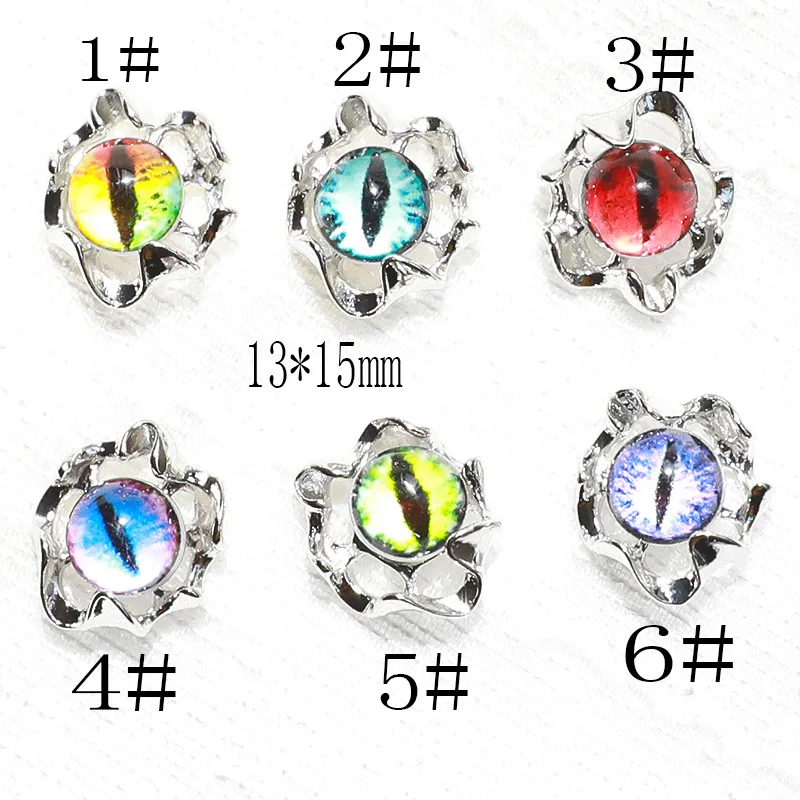 

50PCS 3D Halloween Evil Eye Design Nail Charm Fashionable Mixed Color Eyes Decorations Gems Glitter Acrylic DIY Shinning Jewelry