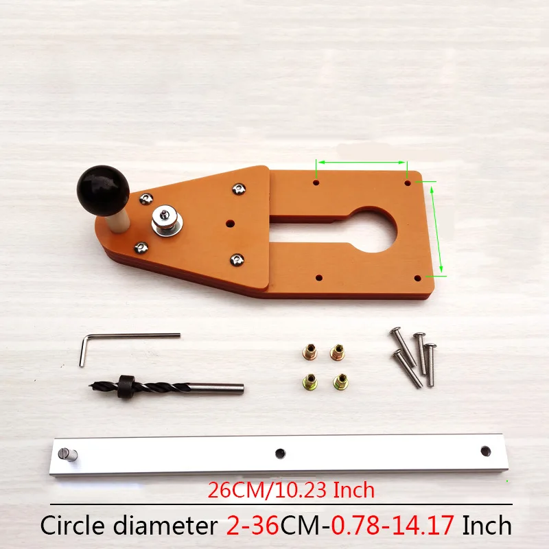 metric spanner set Woodworking Circle Cutting Jig for Electric Trimming Machine Wood Router Milling Circle Slotting Base DIY Tools with Scale Fence electric screwdriver set Tool Sets