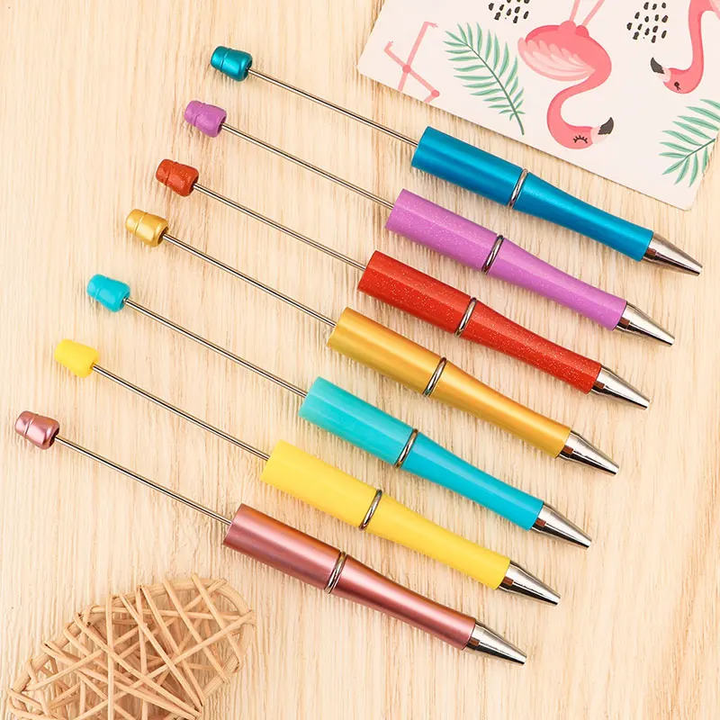 

Plastic Beadable Pen Bead Ballpoint Assorted Bead Pen Rollerball Pens for Students Office School Supplies