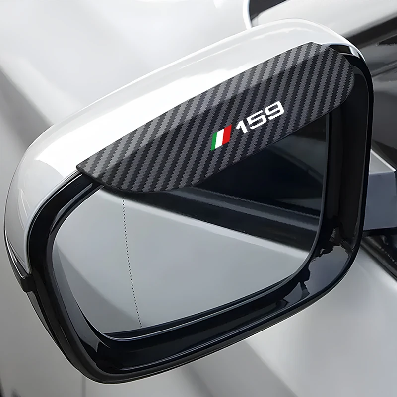 Carbon Fiber Waterproof Car Side-Rear View Mirror Rain Eyebrow Visor Cover