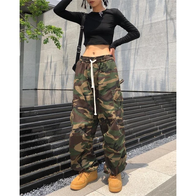 Trousers // Urban classics Ladies High Waist Camo Cargo Pants duskrose camo