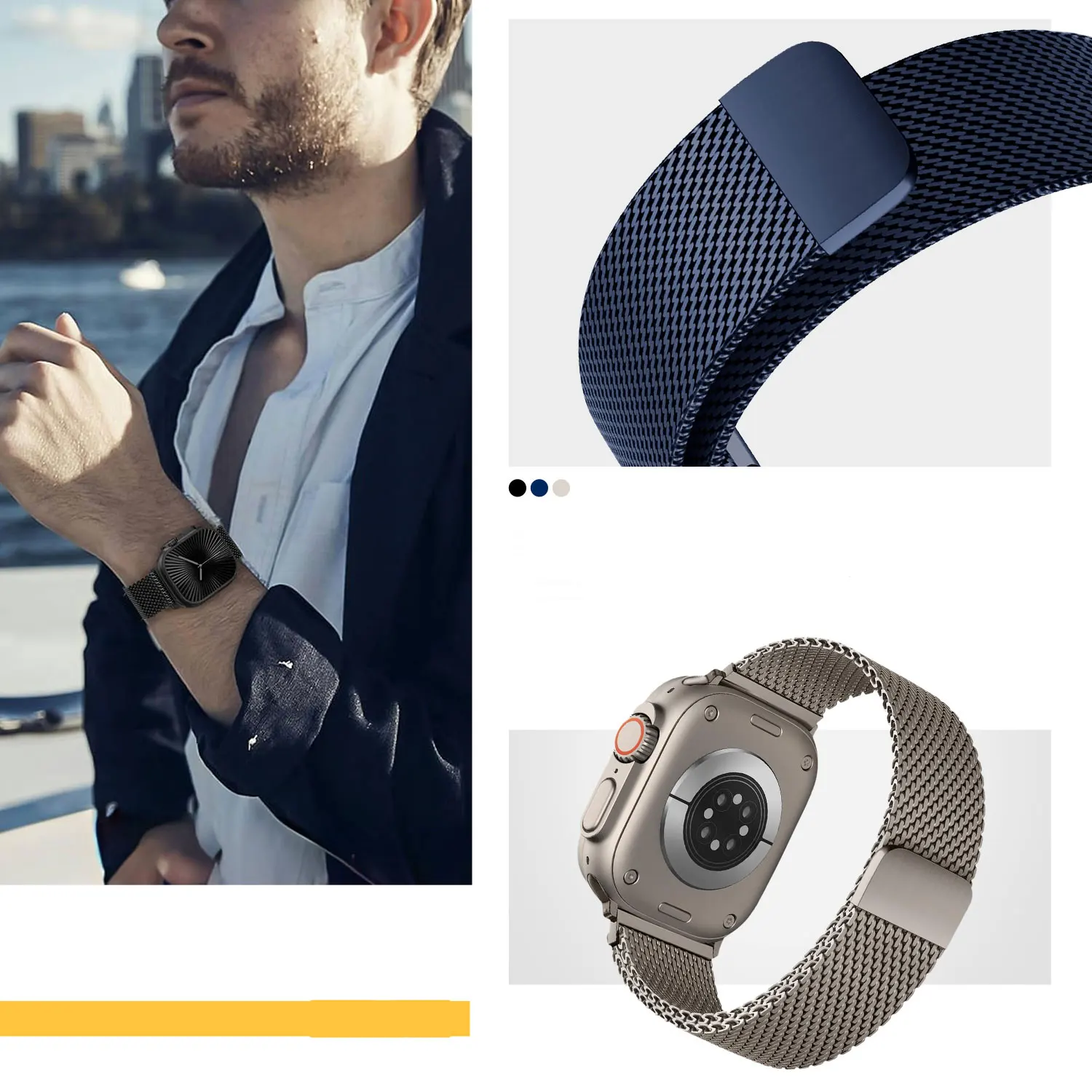 Magnetic Stainless Steel Milanese Loop Bracelet