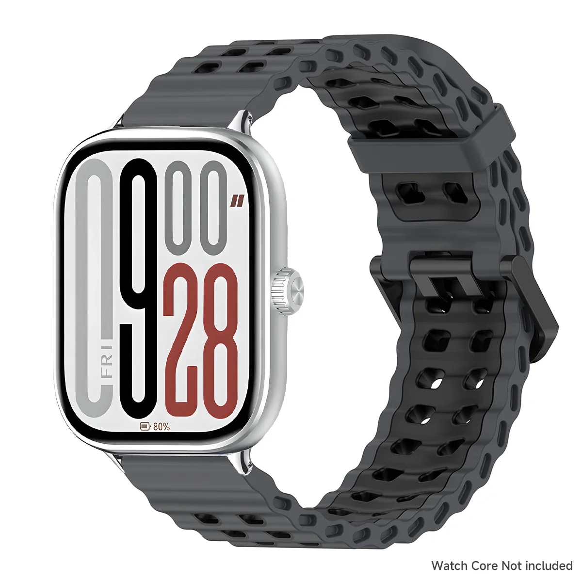 Two-Tone Breathable Silicone Sport Wristband Strap