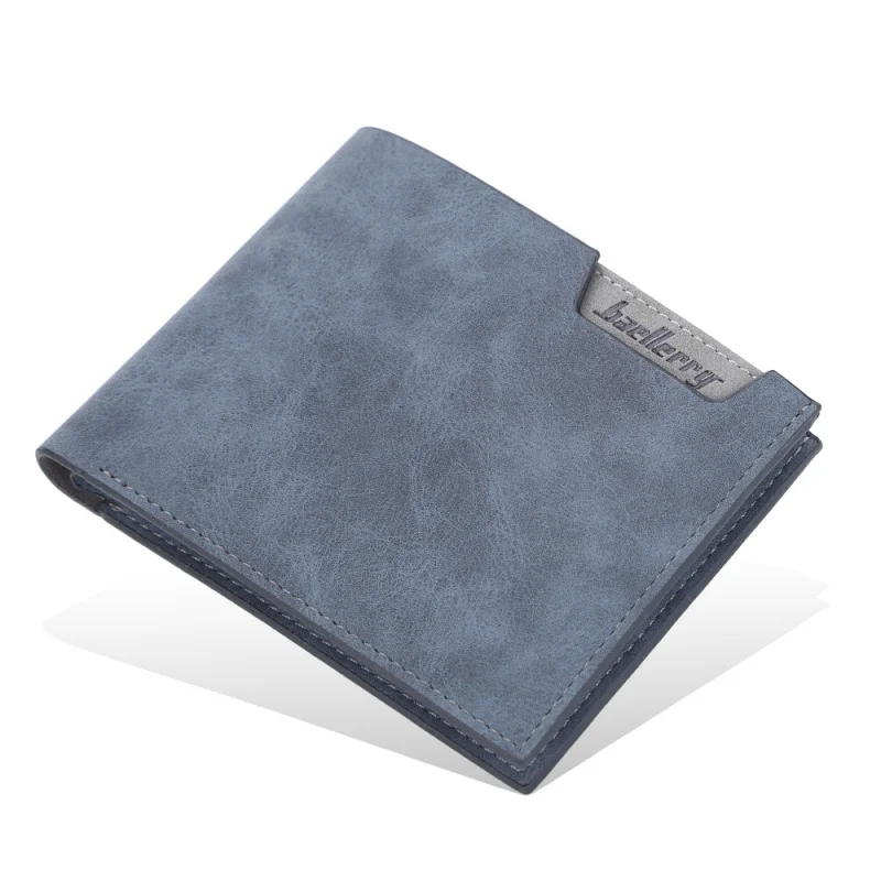 New Men's Short Wallet Multi Card Slots Open Leather Clutch Matte Young