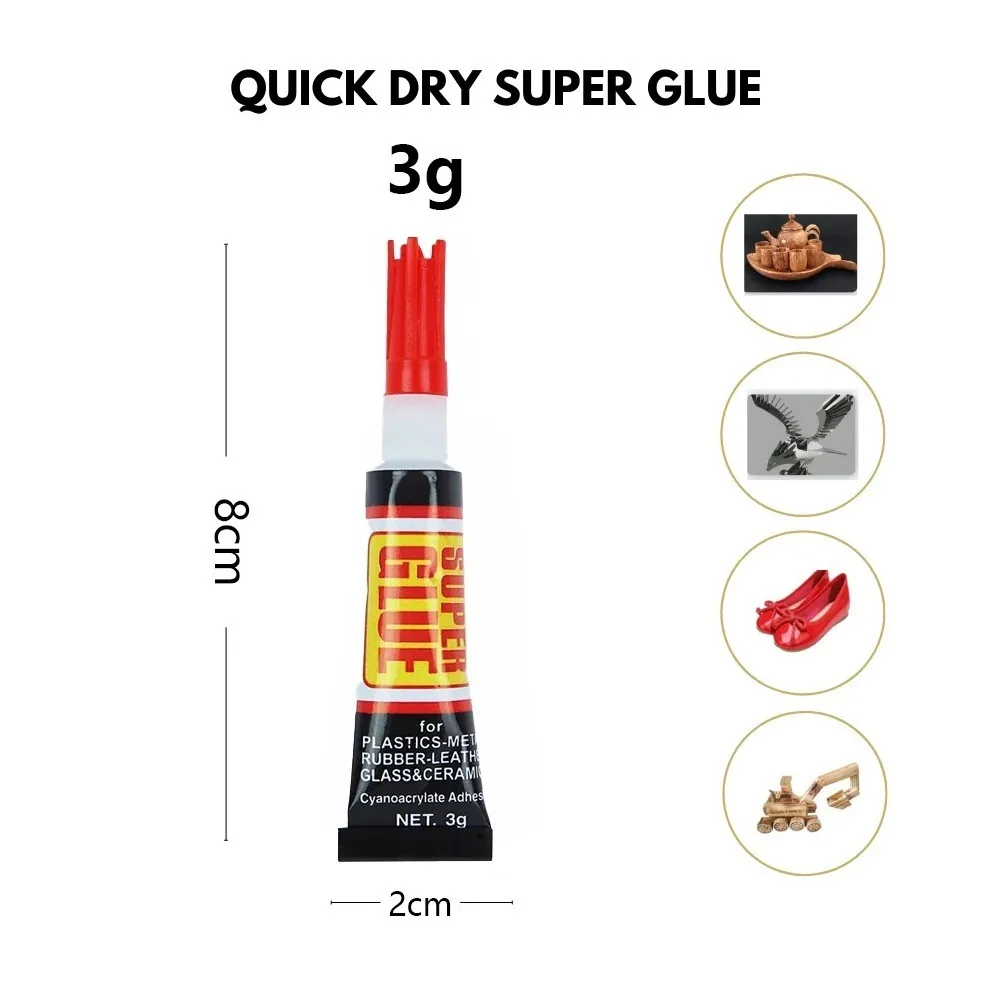 3/6/12 PCS Epoxy Resin Liquid Super Glue Metal Glass Adhesives Sealers Home