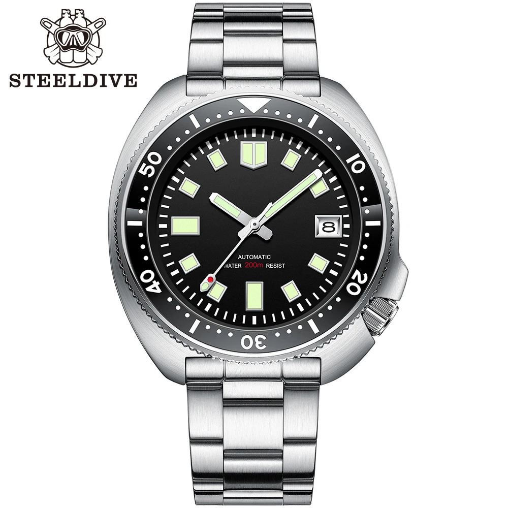 

No Logo Dial ! SD1970 Steeldive Brand 44MM Men NH35 Automatic Diver Watch with Ceramic Bezel