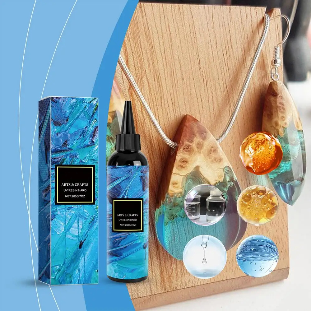 Description Picture 4 of itemClear Hard UV Resin Hard Type Quick Curing UV Epoxy Resin Bonding & Curing In Seconds Transparent UV Glue Adhesive For Resin