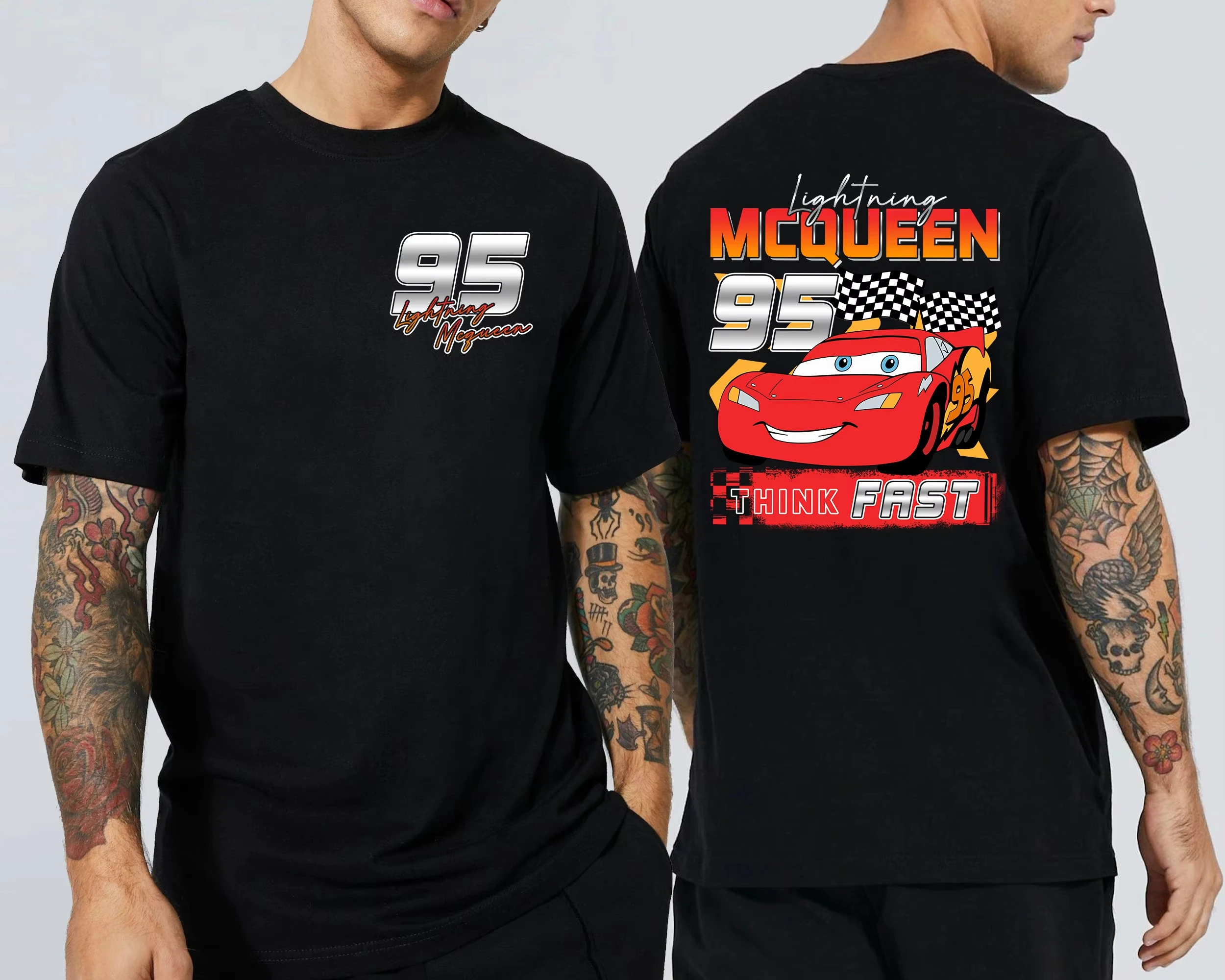 Men Cotton Tshirt Racing Motorcycle Enthusiast Lightning Mcqueen 95 Print Kid T-Shirt Women Sports Shirt Men Clothing Tshirt