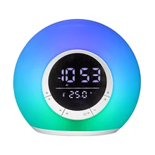 

Glow Bluetooth Speaker with LED Display Colorful Glowing Night Light TF Card U Disk FM Radio Player HIFI Wireless Speakers