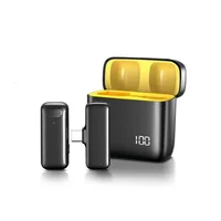 Wireless Lavalier Microphone with Charging Case Portable Audio Video Recording for Phones Laptop Devices Noise canceling MIC - 1-in-1-type-c