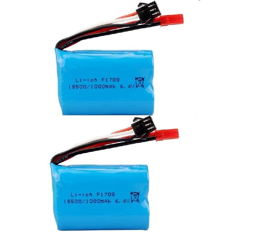 Wltoys A303 A313 A323 A333 A343 L959-A L969-A L979-A R/C Truck 6.4V 1000Mah Batteria Agli Ioni Di Litio/Caricabatterie Usb 6.4V Spina Sm-3P