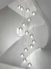 Modern K9 Crystal LED Ceiling Chandelier Lobby Lustre Staircase Kitchen Spiral Lamp Decoration Home Appliance Ceiling Light 2