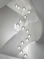 Modern K9 Crystal LED Ceiling Chandelier Lobby Lustre Staircase Kitchen Spiral Lamp Decoration Home Appliance Ceiling Light 2