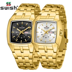 Relogio Golden Masculino Top Brand Luxury Fashion Square Quartz watch Mens Waterproof Business Sports Clock relojes hombre